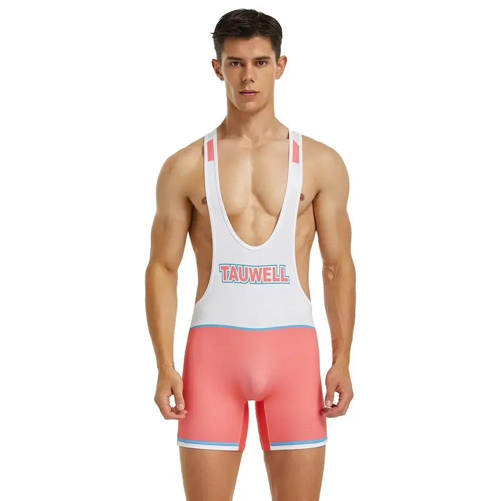 Wrestling Singlet Mens Undershirts Bodysuit Workout Running Bodywear Underwear Bodybuilding Jumpsuit