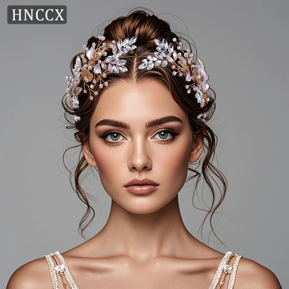 

HNCCX Crystal Bride Headbands Bling Rhinestones Wedding Headpieces Fashion Headwear for Wedding and Bridesmaids Head Hoop CP272