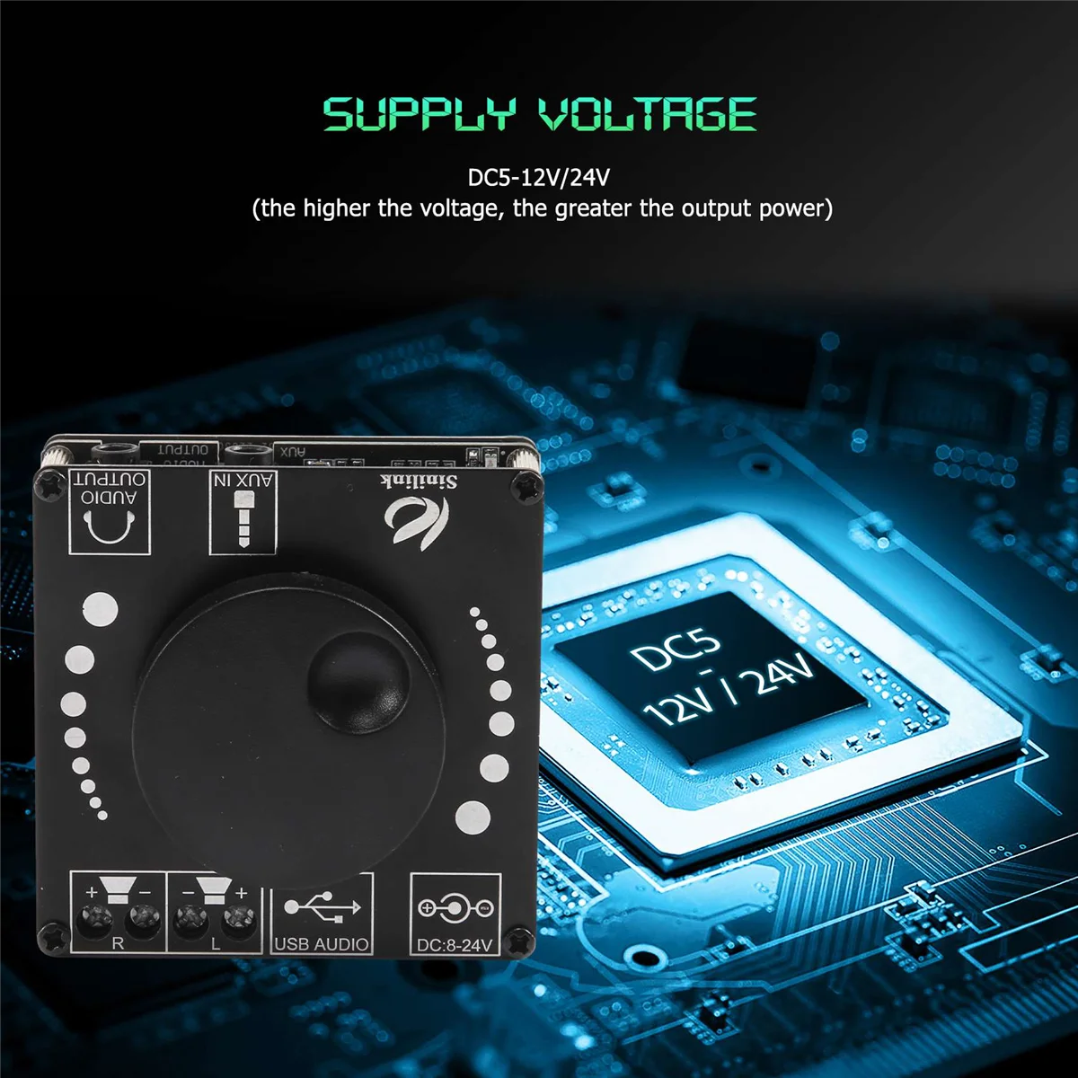 XY-AP50L Mini Bluetooth 5.0 50W+50W Wireless Audio Power Digital Amplifier Board Stereo Amp 3.5MM AUX USB APP