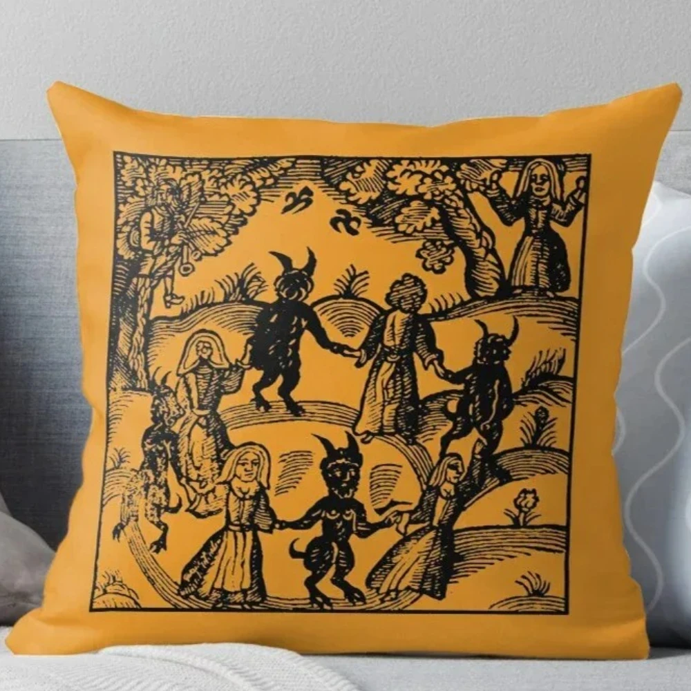 Home pillow case Cushion covers 40x40cm Modern Living Room sofa halloween pumpkin 45*45 fall 50*50 60*60 fear Skeleton funny