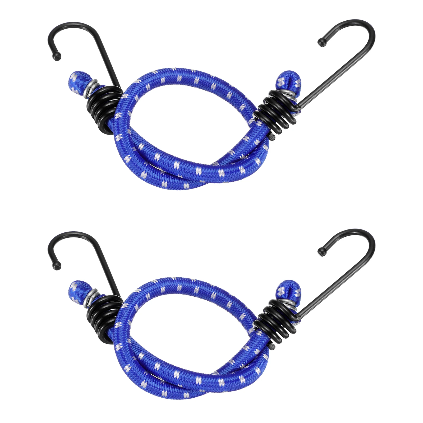 Uxcell 2Pcs Bungee Cord with Hooks 16" Rubber Bungee Cords H