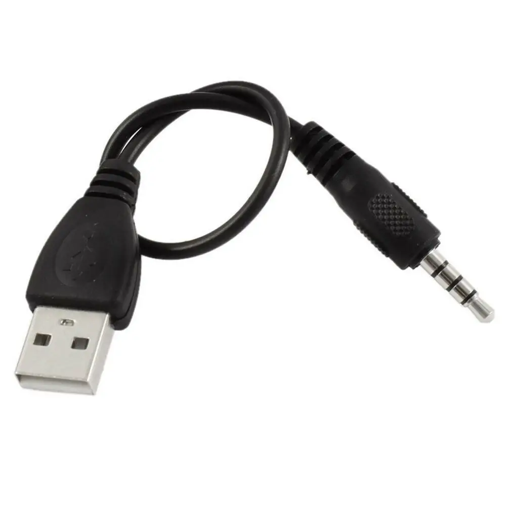 USB 2.0 to 3.5mm Audio Aux Plug Headphone Jack Cable male to male Cord Lead Wire