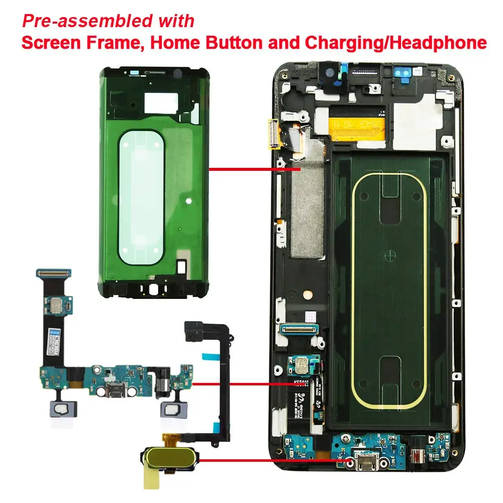 For Samsung Galaxy s6 Edge Plus G928 G928F LCD Display Touch Screen Digitizer Assembly for Samsung Galaxy s6 Edge Plus LCD