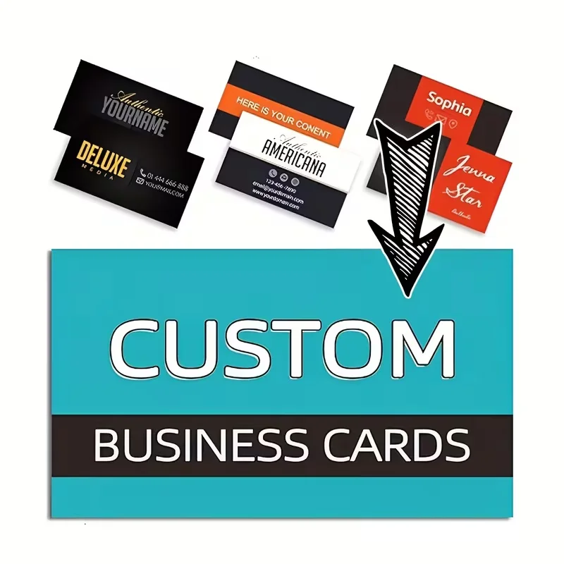 Custom Double-Sided Business Cards Personalized Printed Logo Mini Cards Desk Name Cards Thank You Cards Invitations Customizable