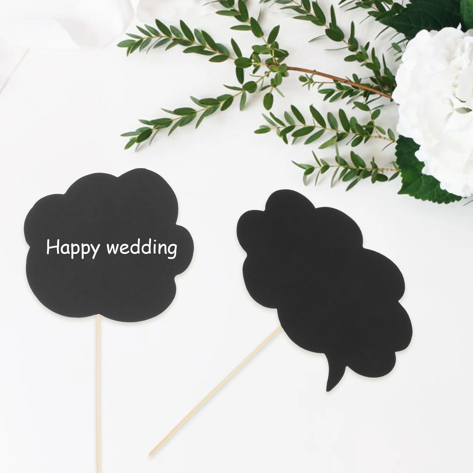 

1 set Writable Card Black Wedding Photo Props Booth Decoration Props For Wedding Party Parties Bridesmaid Proposal Decorations