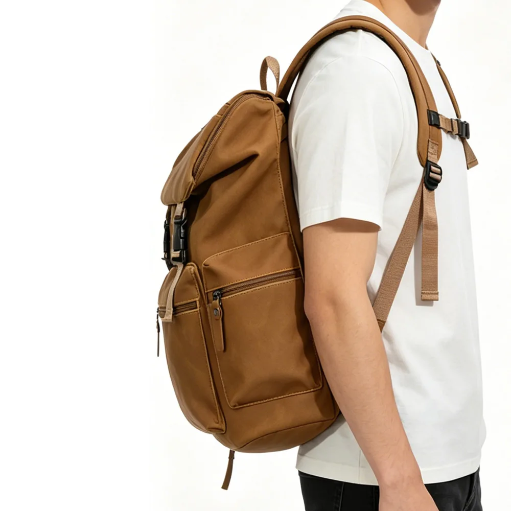 Neuer modischer Rucksack für Herren, Business-Laptoptasche, 14 Zoll, große Kapazität, Reiserucksäcke für Männer und Frauen, Tagesrucksack, Schultaschen für Studenten – Detail 5