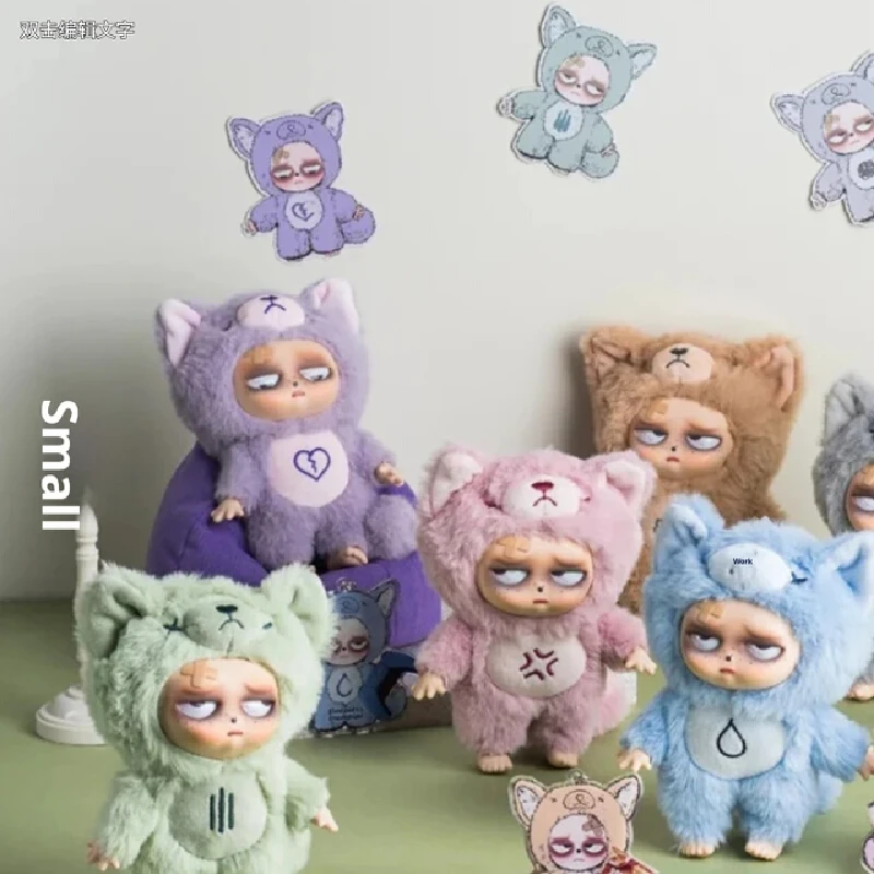 نعسان Grumpipi سلسلة الفينيل الوجه دمية صندوق أعمى معكرون قلادة ملونة حقيبة العصرية جمع لعبة مجسمة هدية لهواة جمع الألعاب