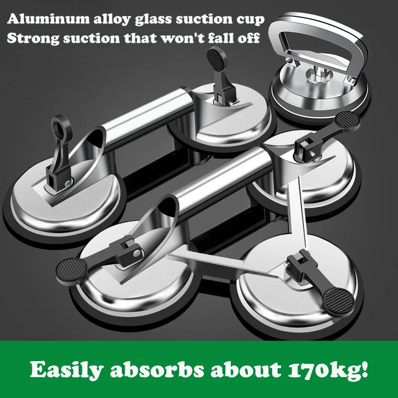 hit productGlass Suction Cup Strong Suction Lifter Single Double Three Claws Thickened Tile Floor Tile Aluminum Alloy Handling T