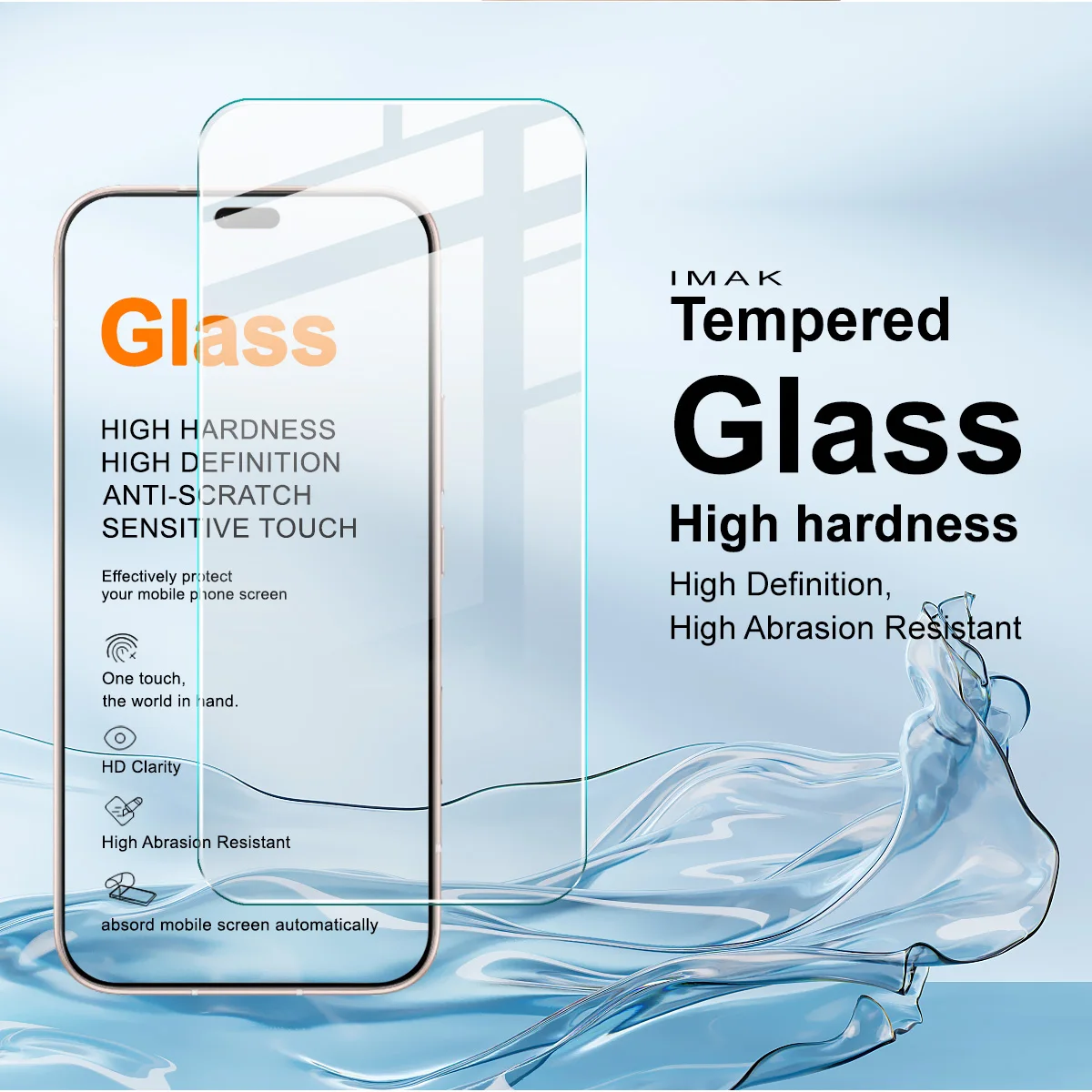 

IMAK H Tempered Glass for Honor 600 Lite 5G Screen Protector Film Support Fingerprint