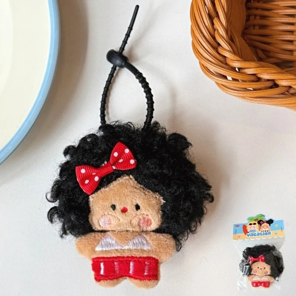 Stuffed Figure Bag Pendant Dolls Cartoon Little Girls Soft Backpack Charms Keychain 8cm Size Plushie Bag Pendant Bag Decoration