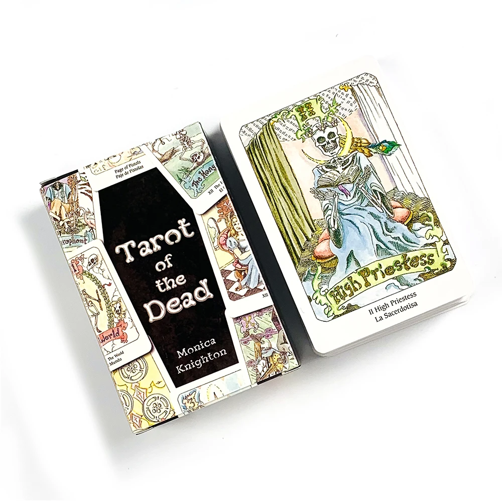 Tarot of the Dead Deck 78 Cards Day of the Dead Theme Fortune Telling Divination Board Game Spiritual Cards & Halloween Gifts