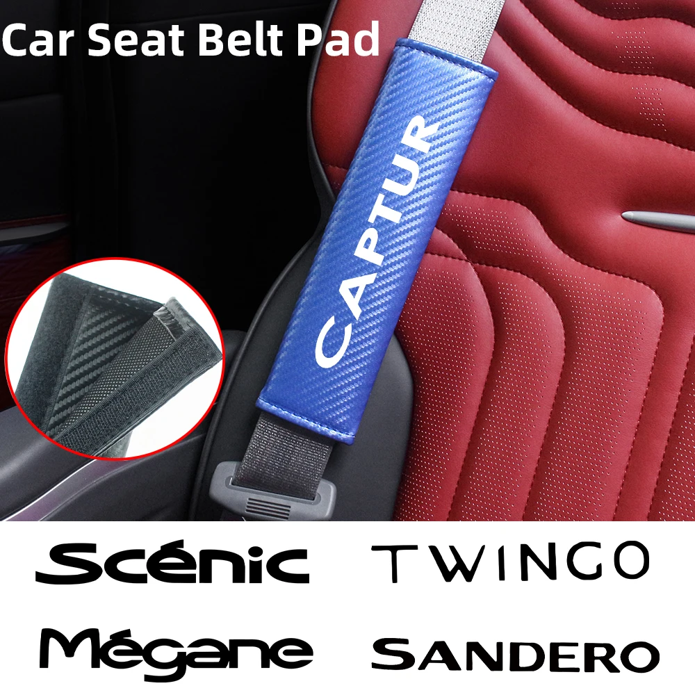 

Car Safety Belt Cover Adjustable Seat Belt Cover Shoulder Strap Covers For Renault CAPTUR SANDERO SCENIC KADJAR TWINGO MEGANE