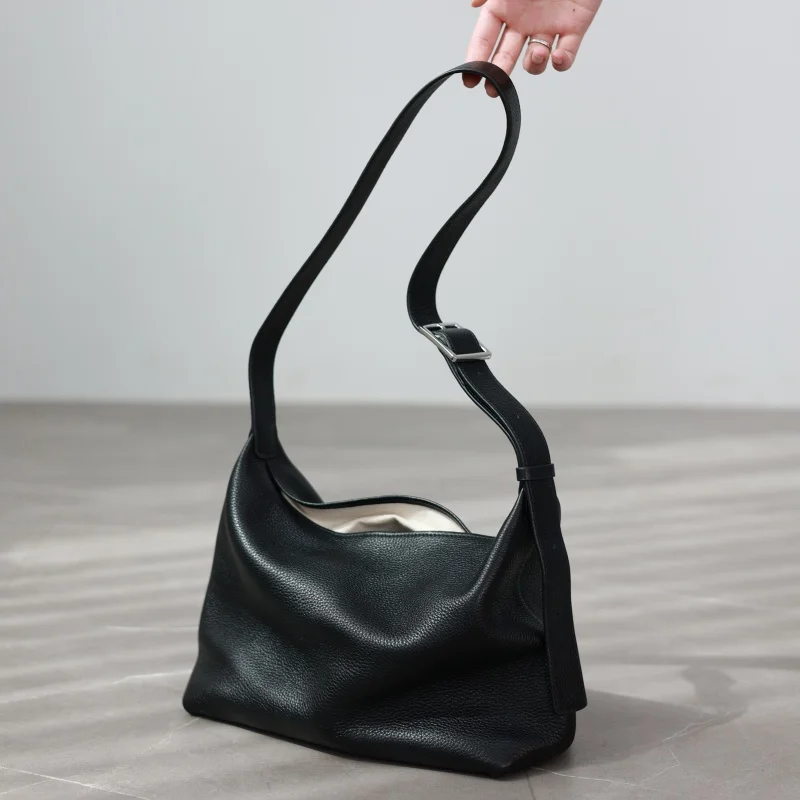 حقائب كروس نسائية كبيرة الحجم من الجلد الطبيعي حقيبة كتف فاخرة وناعمة وسميكة #2