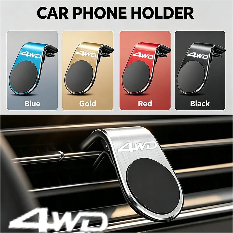 Car Phone Holder For Toyota 4WD Anti Slip Phone Mount Holder Car Metal Magnet Phone Holder Convenient Interior Accessories