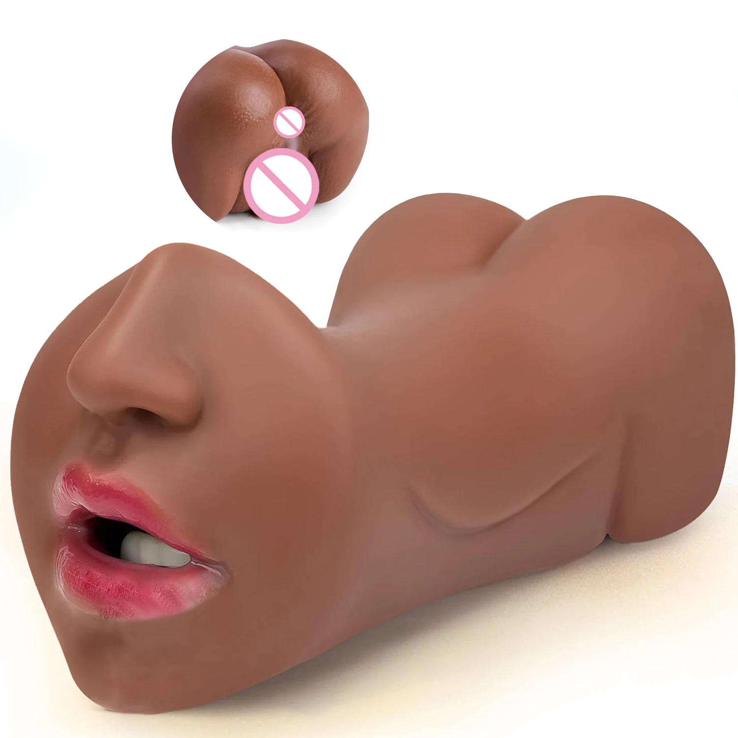 3in1 3D Realistic Vagina Anal Oral Band Teeth Deep Male pussy Masturbator Cup Throat jerkmate Silicone Sex Toys Adult Play 18
