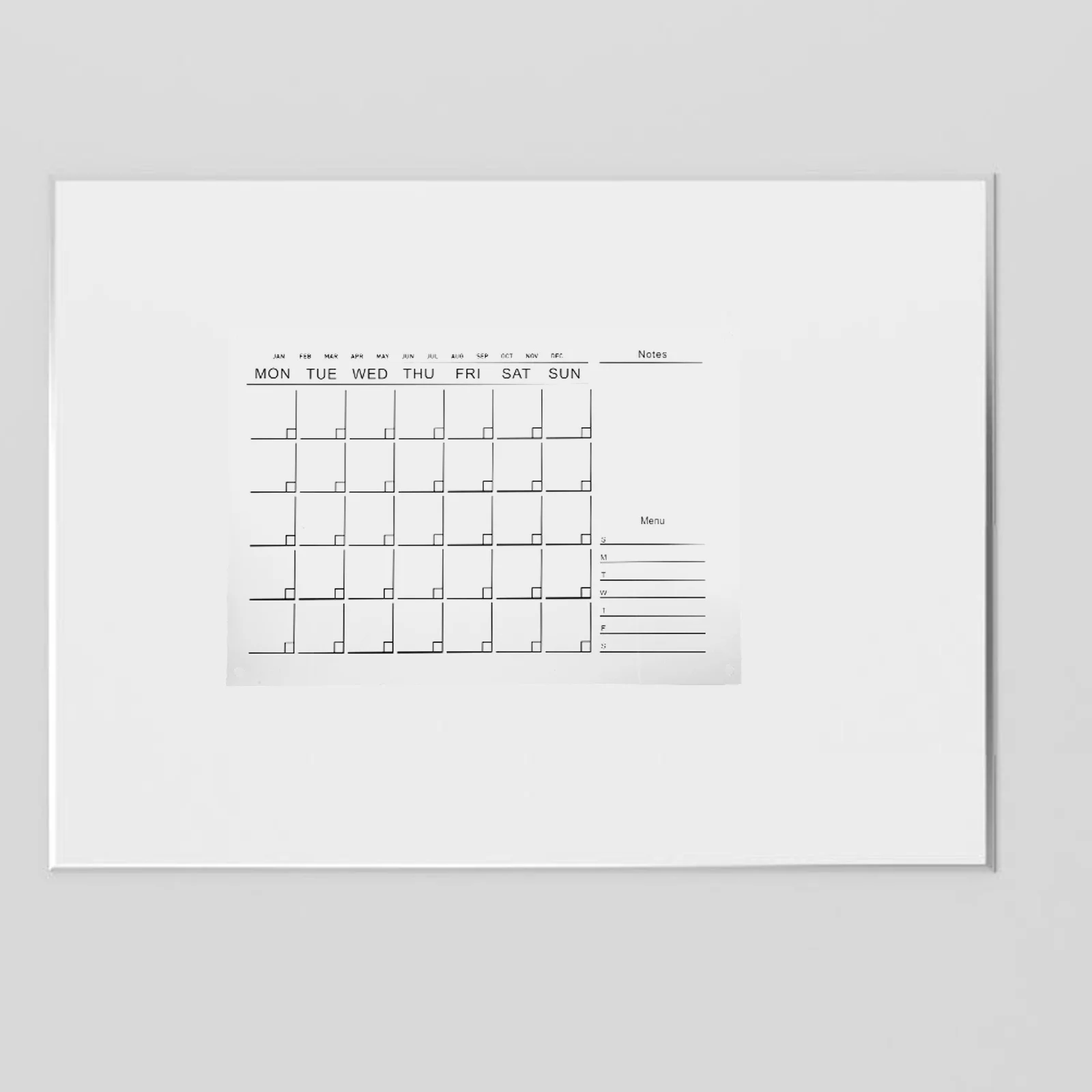 

1Set Acrylic Wall Calendar Hanging Transparent Weekly Planner Board Dry Erase Board for Home Office Store Use Acrylic Calendar