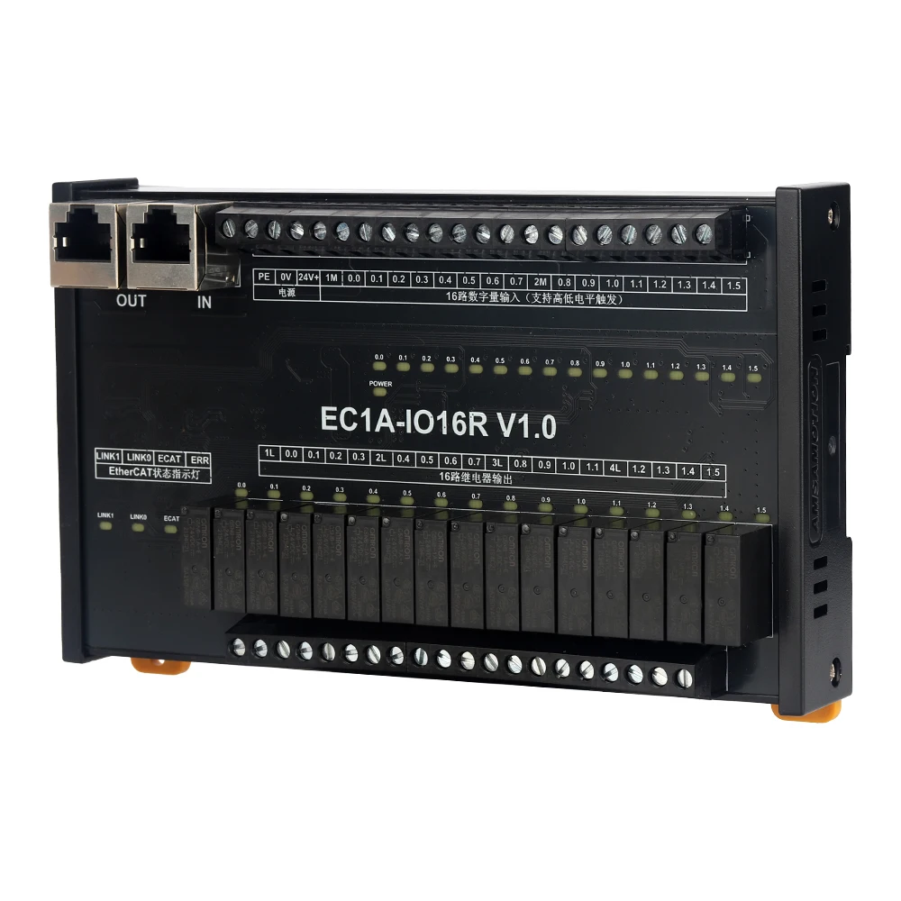 

Simple Version EC1A-IO16R EtherCAT Distributed Remote IO Module Switch Input Acquisition