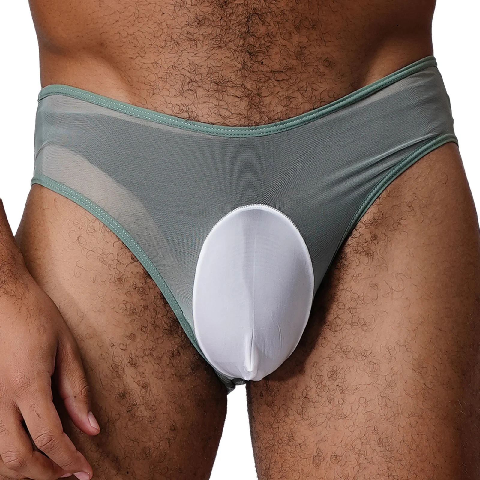 

Adult Men Lingerie Open Butt Underpants Bulge Pouch Stretchy Mesh Briefs Underpants for Gays Erotic Role Play Panties Nightwear