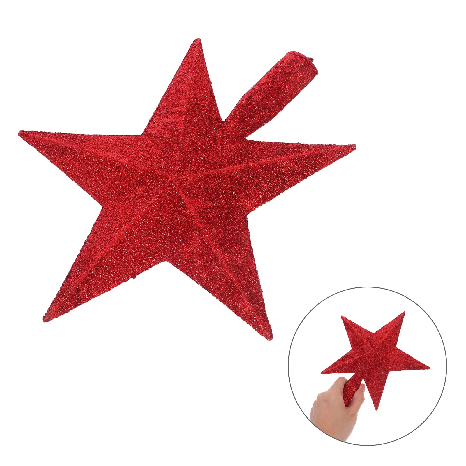 

Red Christmas Tree Star 20x20 Unique Five-Pointed Star Pattern Ornament Festive Christmas Decoration Creative Tree Topper