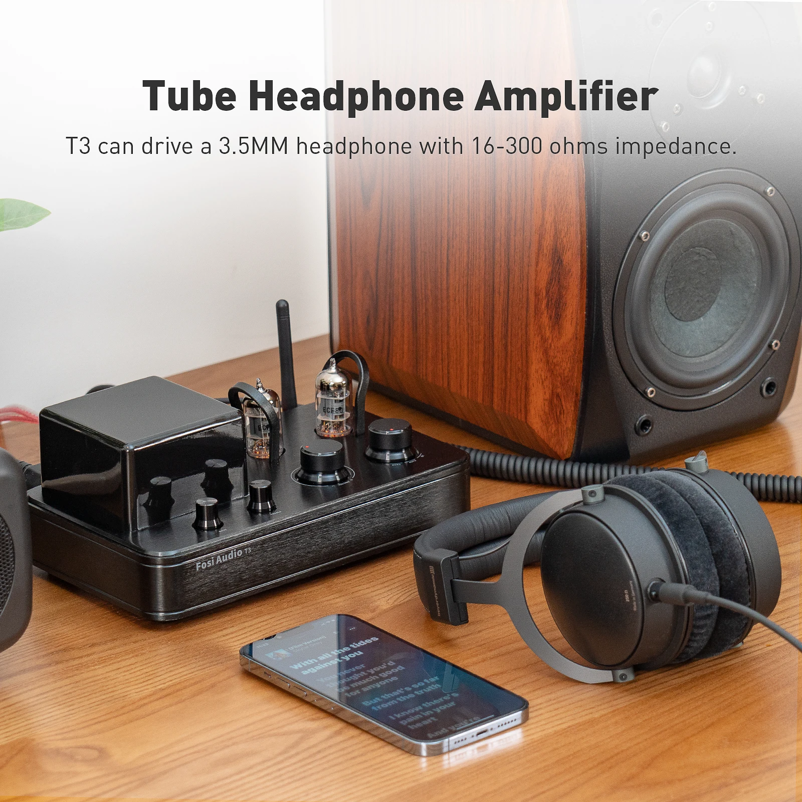Fosi Audio-AMPLIFICADOR DE RECEPTOR ESTÉREO CON Bluetooth 2,1, amplificador de auriculares con tubo Hi-Fi, Clase AB, 5,0 canales, para altavoces pasivo domésticos