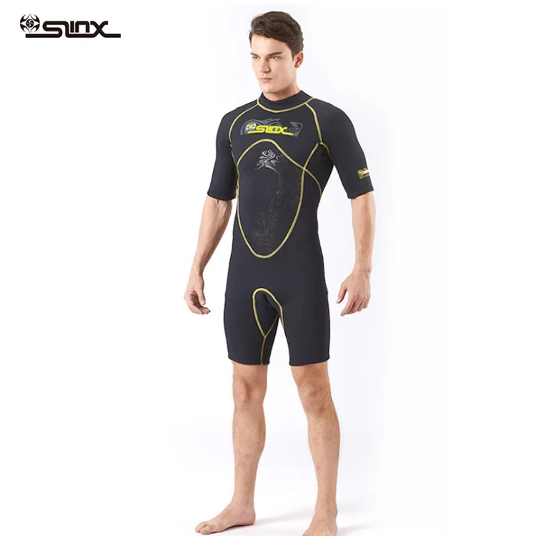 

Diving Suit Men's 3mm Short Sleeve Back Zipper One Piece Diving Surfing Suit Drifting Warm Diving Suit kitesurf kayak surf