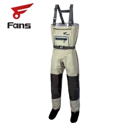 8 Fans Men’s Fishing Chest Waders 3-PlyDurable Breathableand Waterproof with Neoprene StockingFoot Insulated Fishing Chest Wader