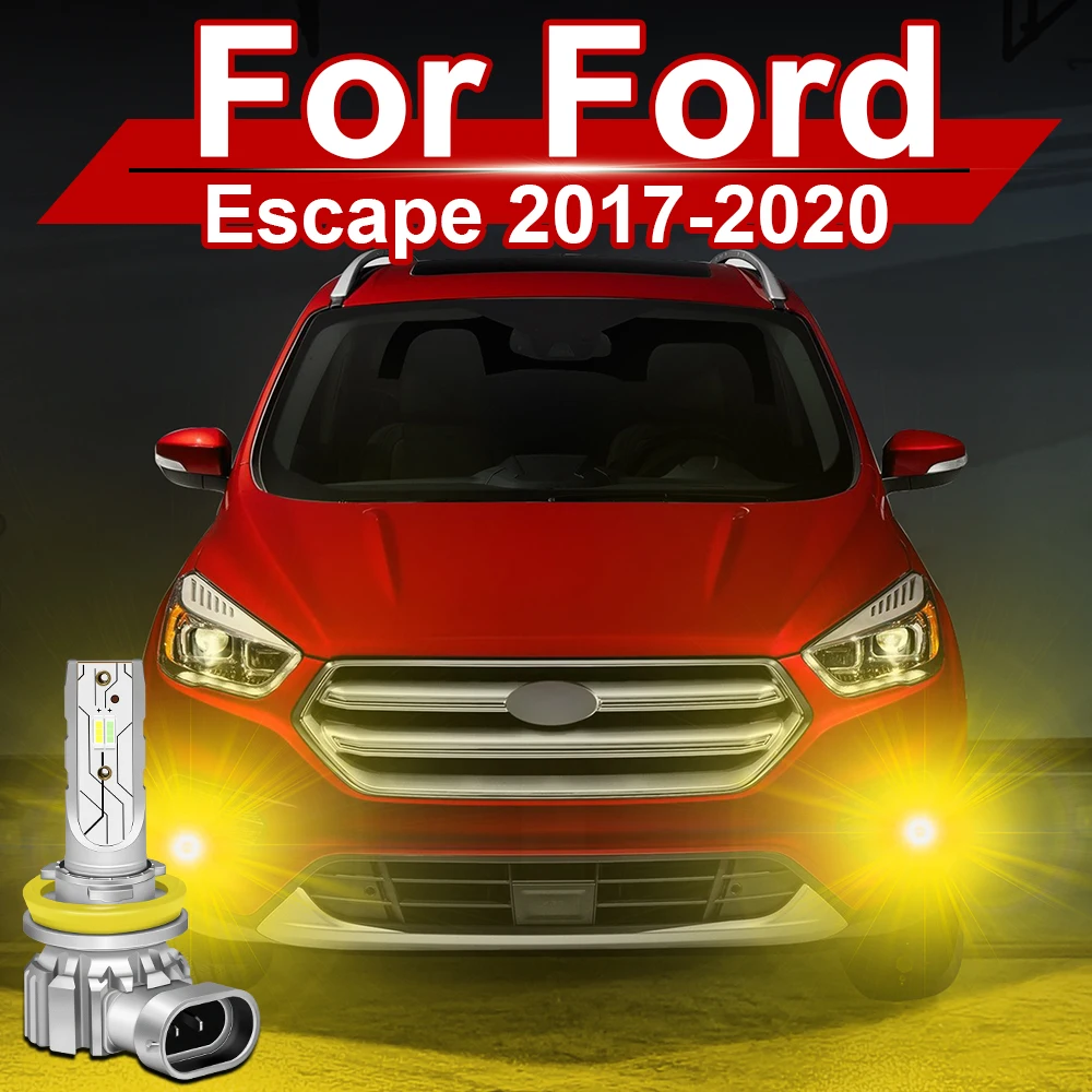 

Светодиодная передняя противотуманная фара для Ford Escape 2017 2018 2019 2020 Escape Tuning Аксессуары Супер яркие светодиодные противотуманные фары Противотуманная фара
