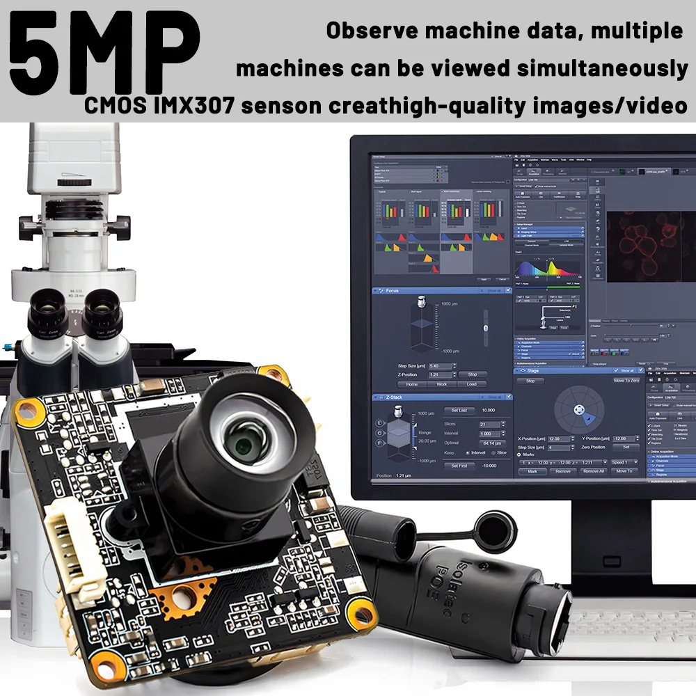 كاميرا IMX335 5MP IP 2592*1944 30FPS IMX335 مستشعر بدون تشويه عدسة تدعم Onvif RTSP RTMP دفع بث الفيديو إلى YouTube #1