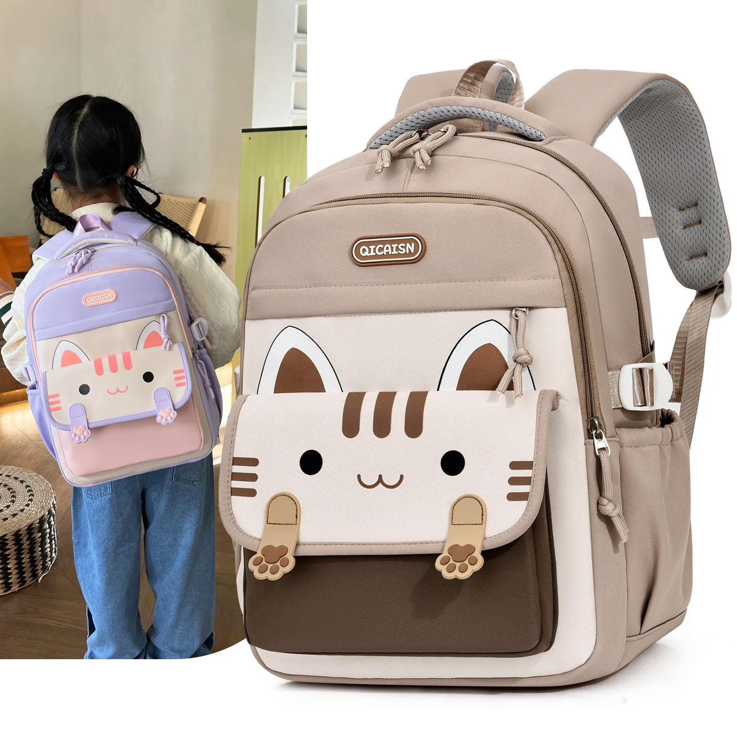 

Backpack for Elementary Students Grades 1-3,Kindergarten School Bag for Boys & Girls, Ergonomic Kids Backpack Back to School