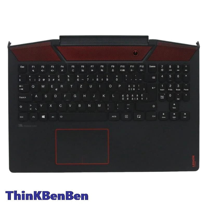 

SWS Swiss Black Keyboard Upper Case Palmrest Shell Cover For Lenovo Legion Y720 15 15IKB 5CB0N67194