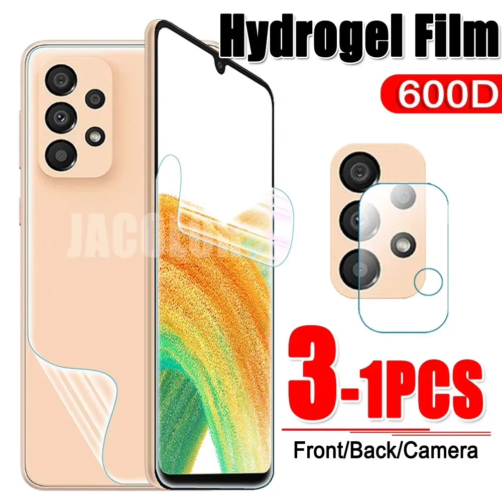 1-3PCS Hydrogel Film For Samsung Galaxy A33 A32 A31 4G 5G Water Gel Camera Glass Samsun A 33 31 32 5 4 G Phone Screen Protector