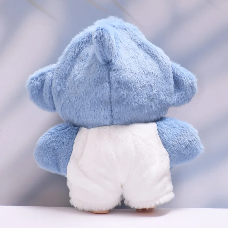 15-17CMラビュブぬいぐるみビニール人形用ドール服、ユニバーサルキュートシャークペンギンベビージャンプスーツヘッドカバーDIYドレスアップギフト