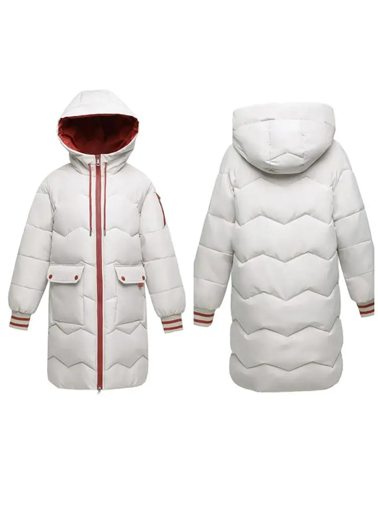 Vielleicht-chaquetas de plumón para mujer, Parkas con capucha, abrigo cálido de invierno, chaqueta acolchada de algodón,-3XL