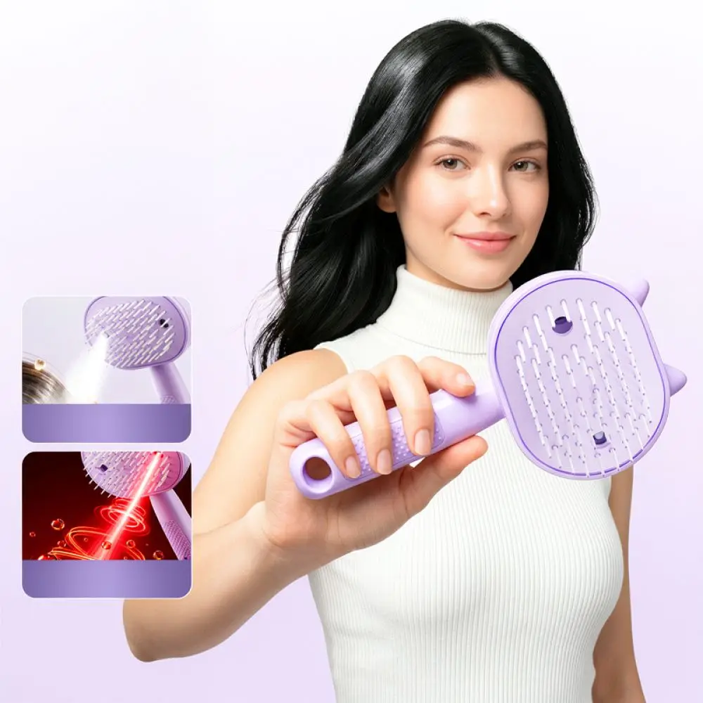 Portable Electric Spray Hair Brush Air Cushion Scalp Massager Anti Frizz Comb Tool For Easy Daily Hair Beauty Care