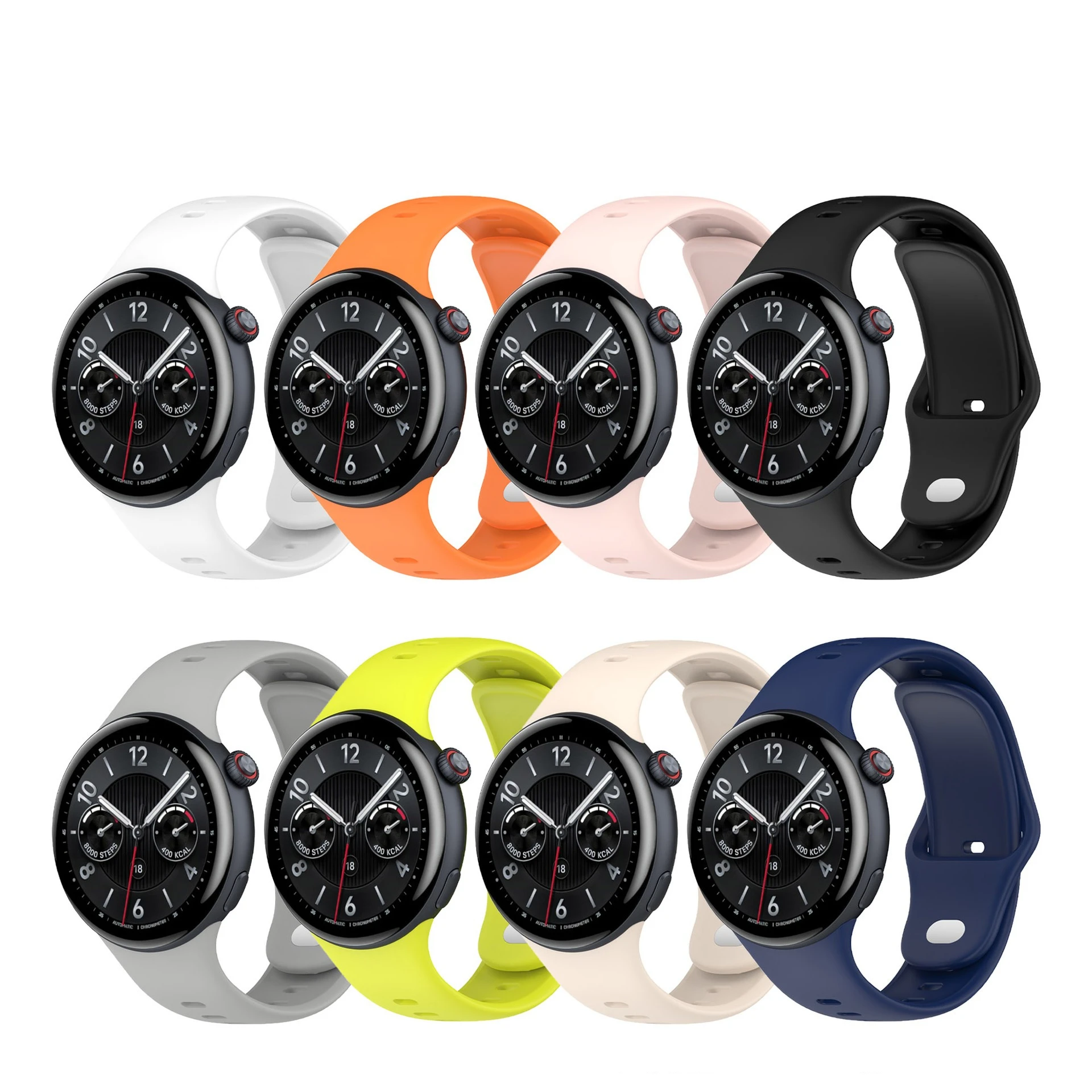 Vivo Watch 5用のクラシックなソリッドシリコンストラップスーツ、リバースクラスプ付きのカラフルなシリコンストラップ