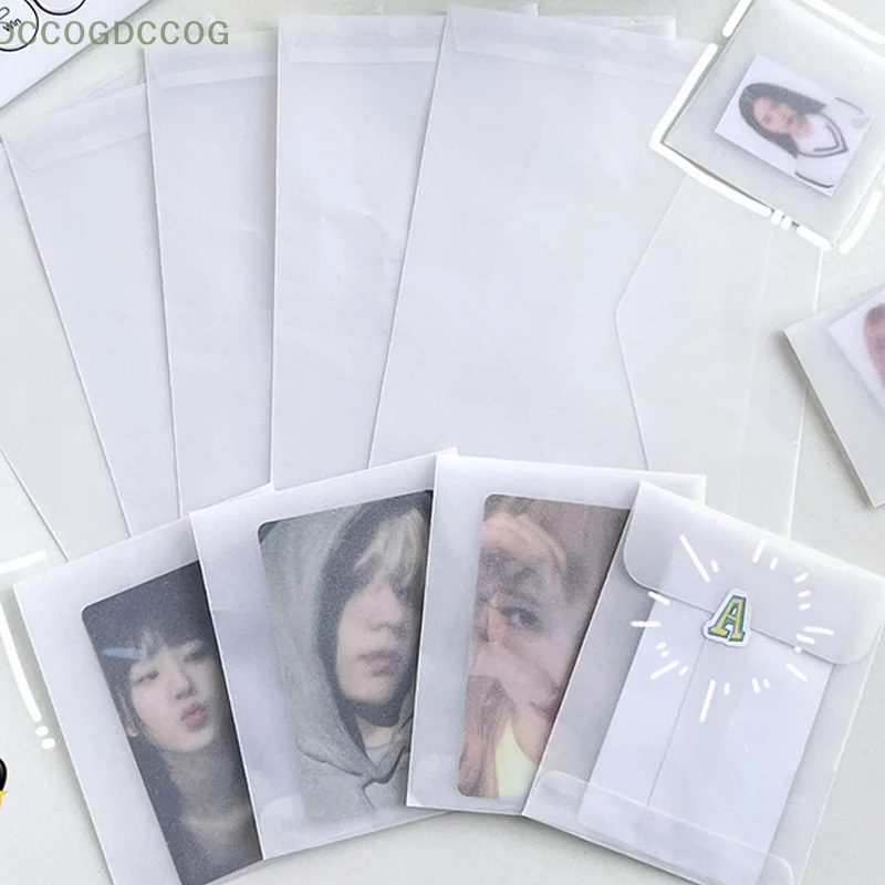 10PCS Wedding Invitation Gift Packing Bag Semi-transparent Sulfuric Acid Paper Envelopes For DIY Postcard Card Storage Bag