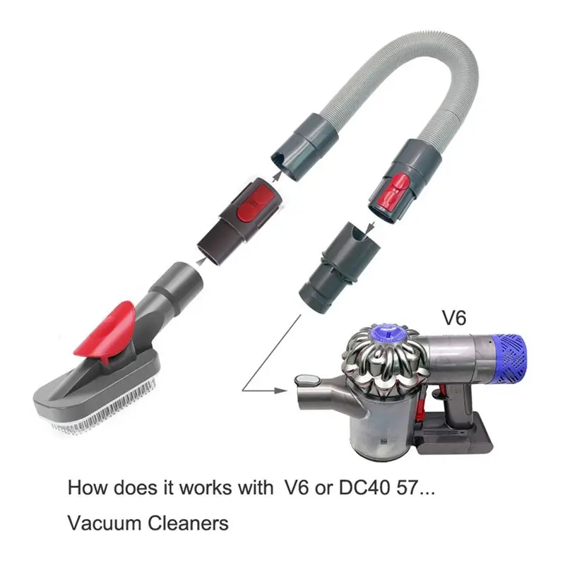 Vacuum Attachment Dog Cat Pet Brush Groom Tool for Dyson V6 V7 V8 V10 V11 V15 Vacuum Cleaner Pet Suc