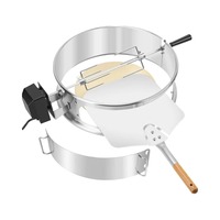F-BRK6055-SS1 22 inch multifunctional charcoal grill stainless steel multi-purpose barbecue and pizza grill kit