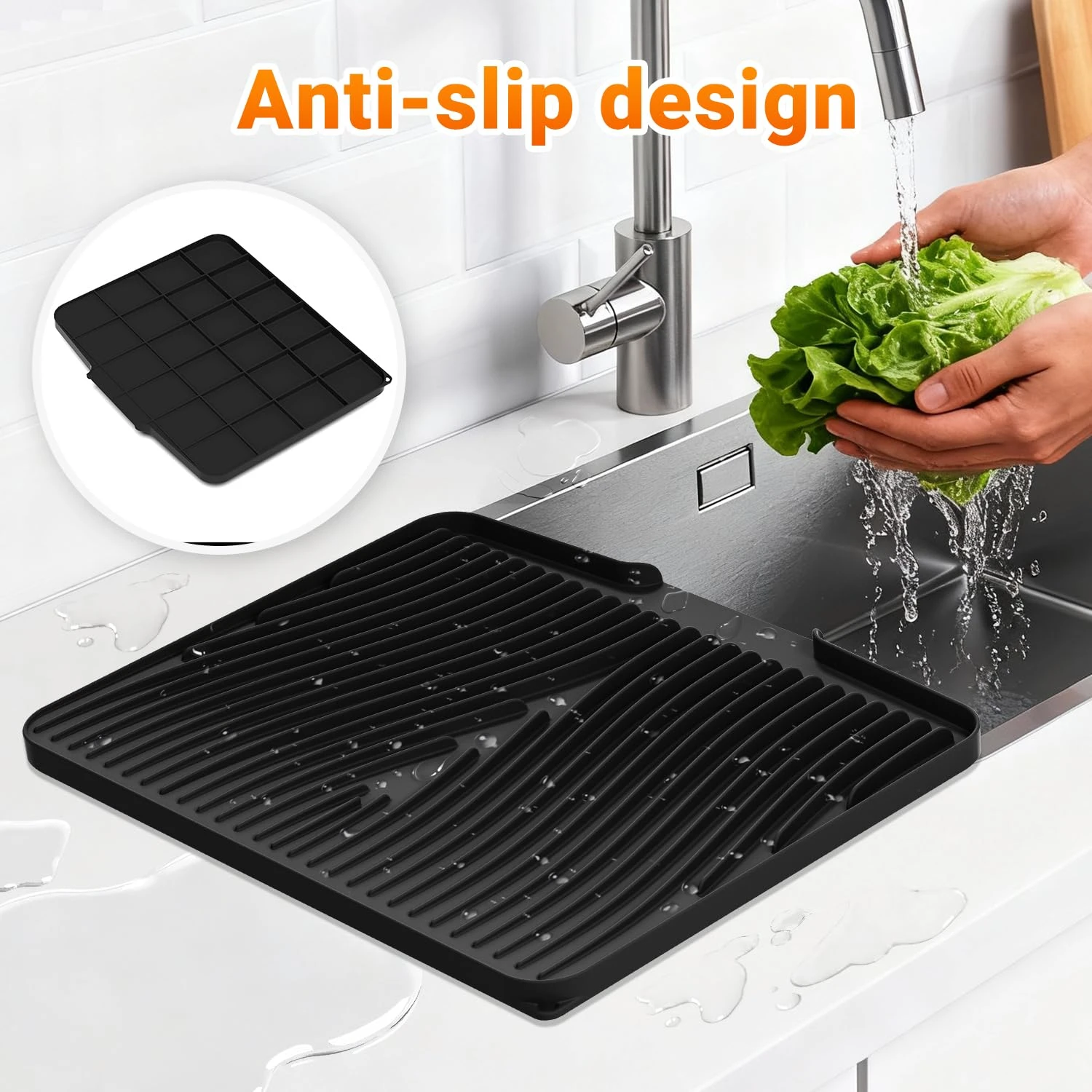 Silicone Dish Drying Mat for Kitchen counter|15.8