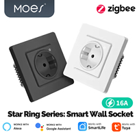 MOES Tuya ZigBee Smart Socket EU Wall Embedded Outlet Energy Monitor Indicator App Remote Control Voice Cotrol Alexa Google Home
