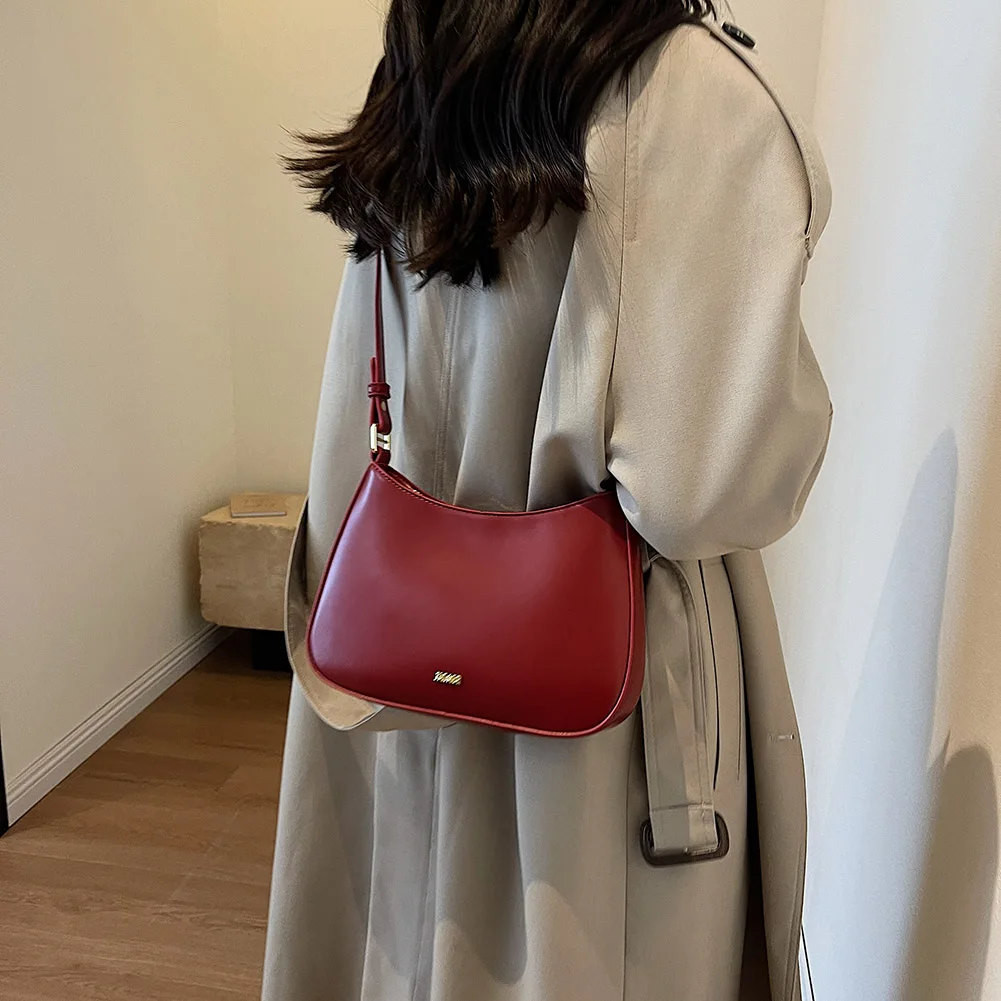 Red Underarm Shoulder Bags for Women 2024 New Texture Leather Crossbody Bag Luxury Designer Wedding Bride Handbags Sling Bag