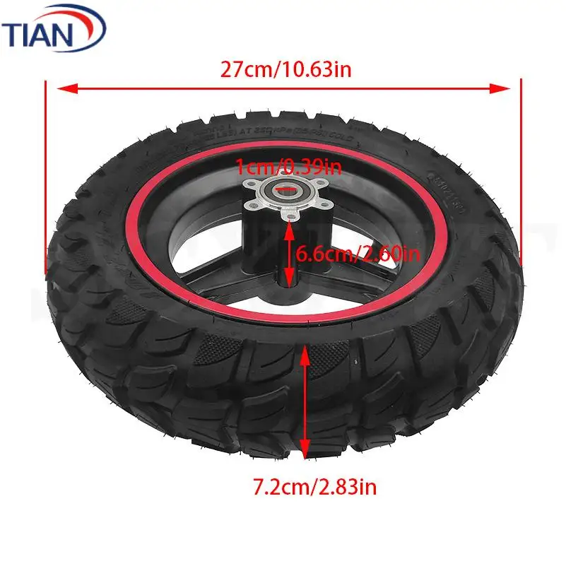 إطارات مفرغة للطرق الوعرة متعددة الألوان اختيارية عالية الجودة مقاس 10 × 2.75-6.5 مناسبة للدراجات البخارية الكهربائية