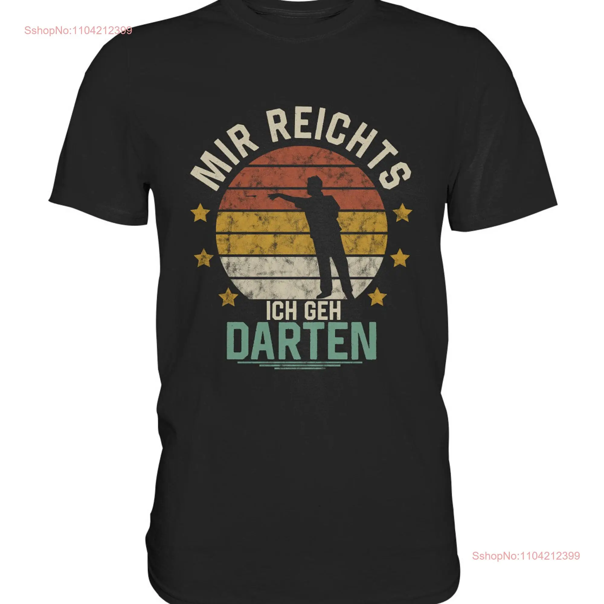 Retro Vintage Darts Dart Darten T Shirt long or short sleeves