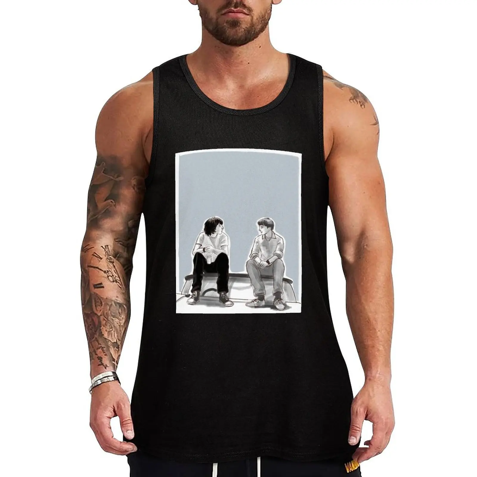 

Byler heart to heart moment Tank Top Men's clothing summer clothes man 2025 T-shirt man