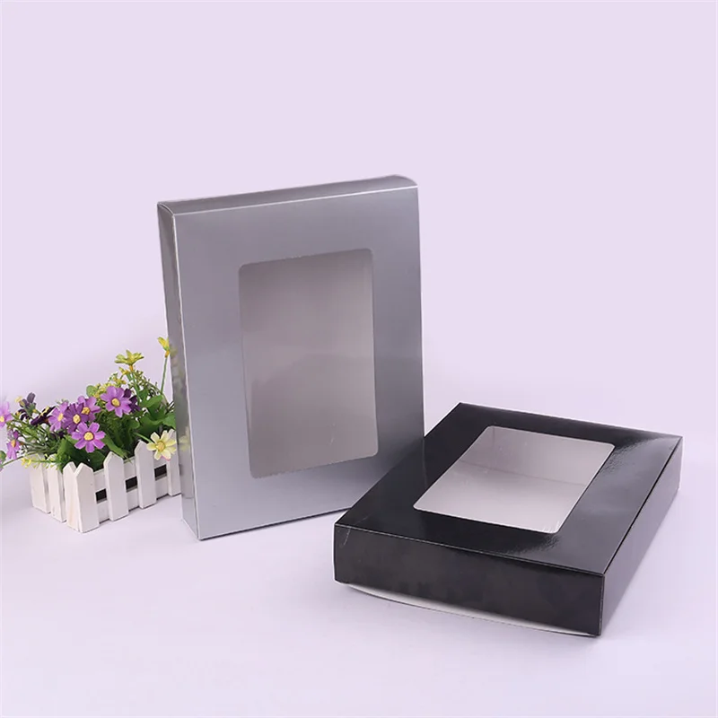 100Pcs/Lot Transparent Window Towel Box Wholesale Gift box Valentine's Day Birthday Gift Box