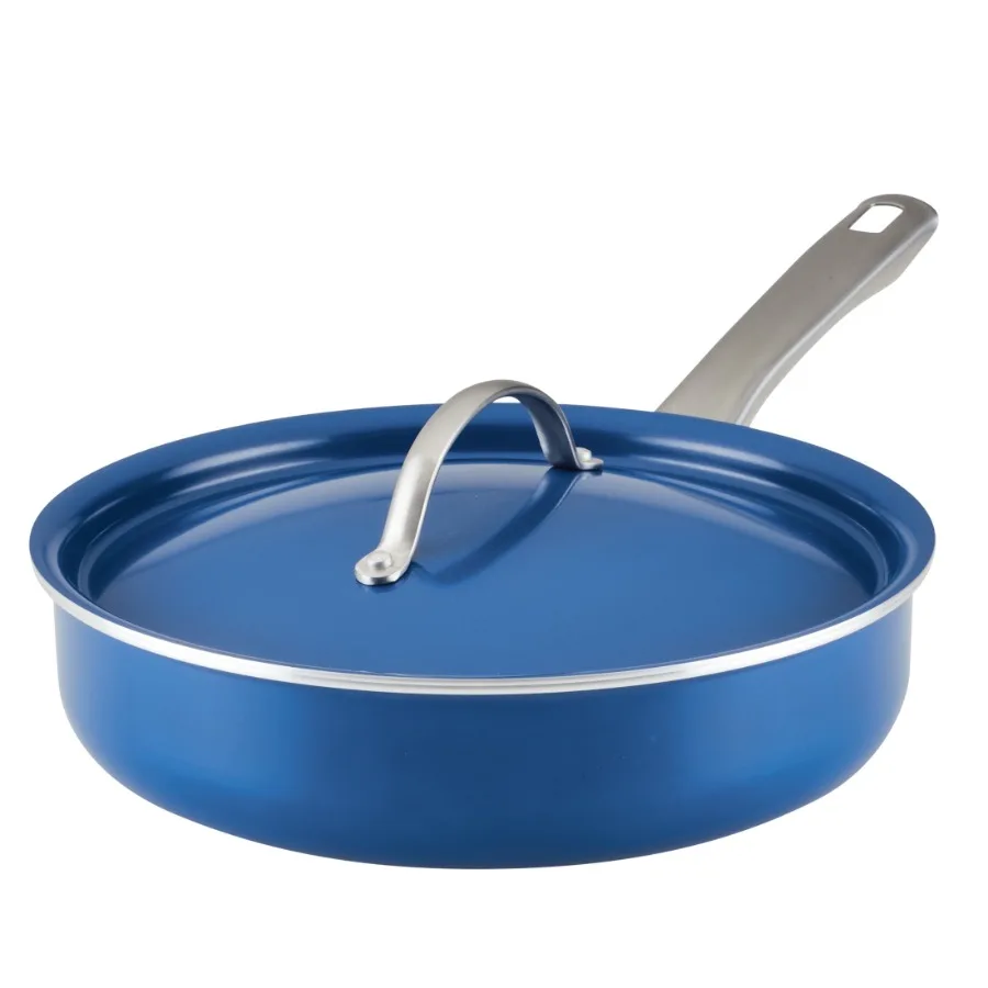 Versatile 2.75 Quart Nonstick Saute Pan with Lid Ideal for Healthy Cooking Dishwasher Safe and Oven Safe Up to 500F Attractive