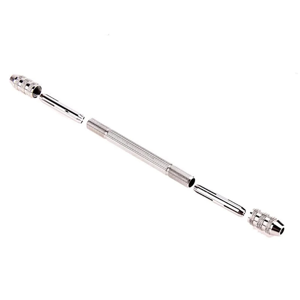 Двойная ручная дрель, патрон 0,5-3,2 мм с битами, сверление ювелирных изделий из дерева и пластика для сверления агата, металла и других твердих материалов