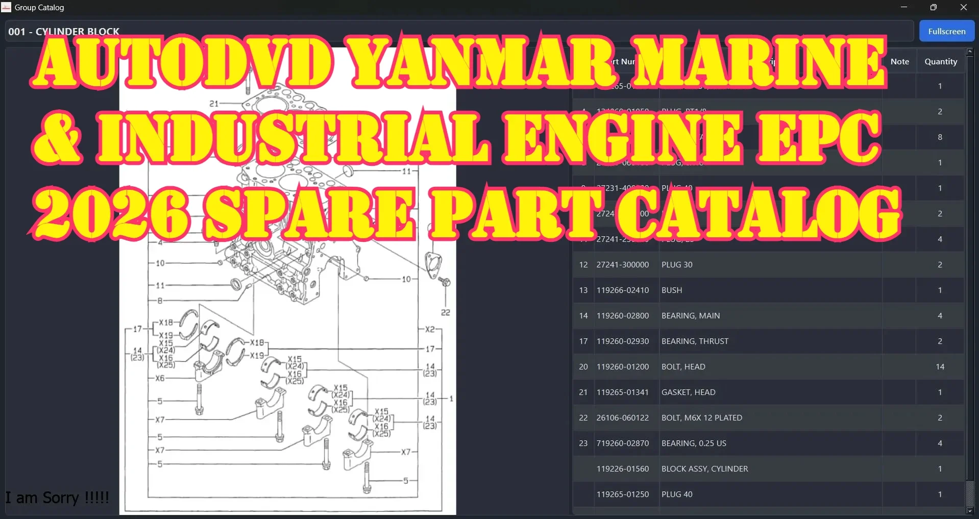AutoDVD YANMAR Marine & Industrial Engine EPC 2026 Spare Part Catalog