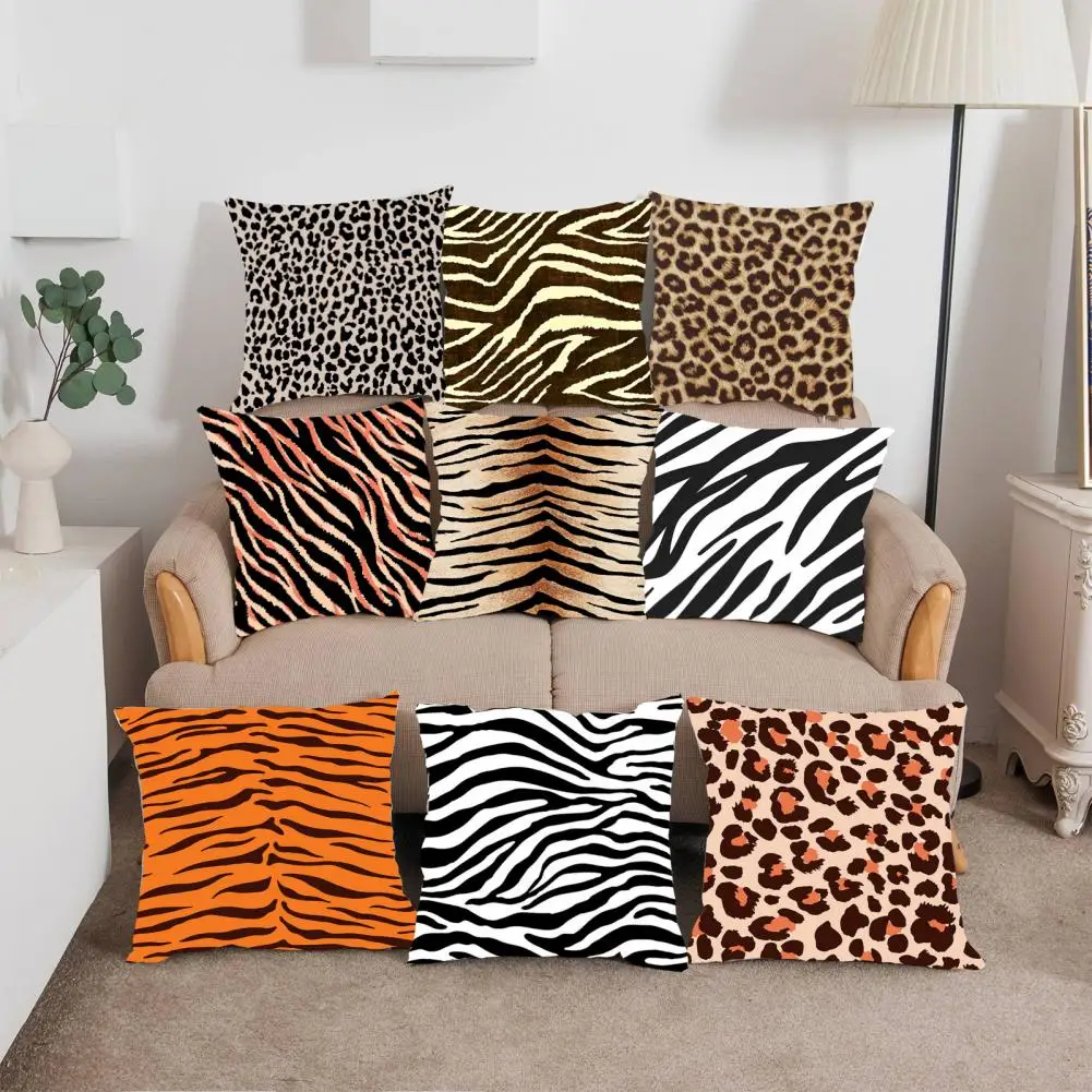 Funda de almohada decorativa suave con cremallera oculta, fundas de cojín impresas para un mantenimiento fácil, juego de resistencia al desgaste