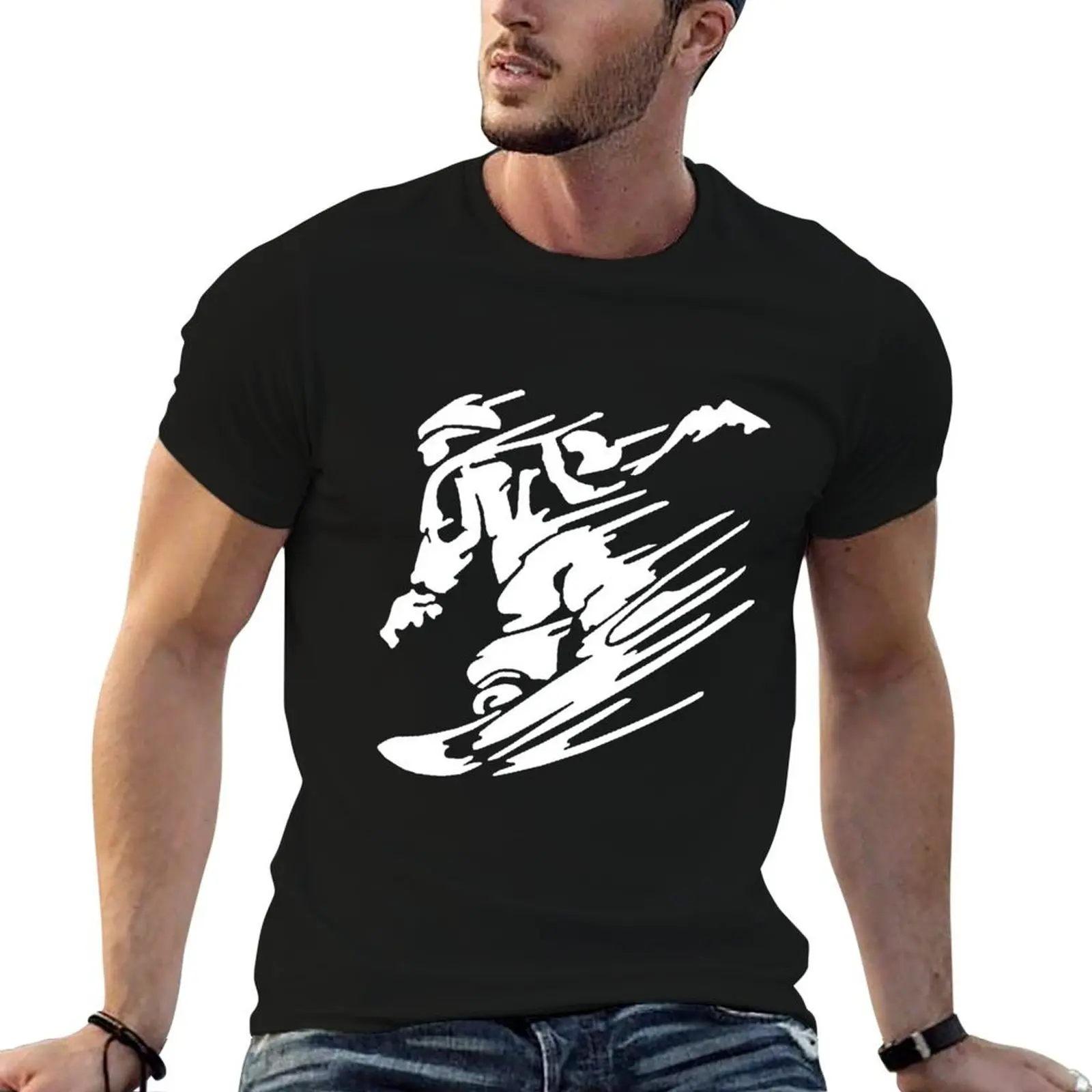 

Snowboarding T-Shirt t shirts designer man t shirt heavy cotton cotton tshirt 100% T-shirt